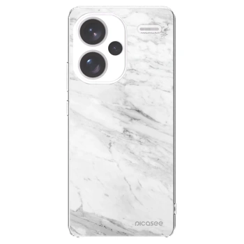 Picasee silikonový průhledný obal pro Xiaomi Redmi Note 13 Pro+ 5G - White marble