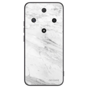 Picasee silikonový černý obal pro Honor Magic6 Lite 5G - White marble