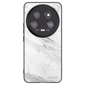 Picasee silikonový černý obal pro Xiaomi 14 Ultra - White marble