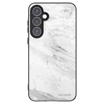 Picasee silikonový černý obal pro Samsung Galaxy A55 5G A556B - White marble