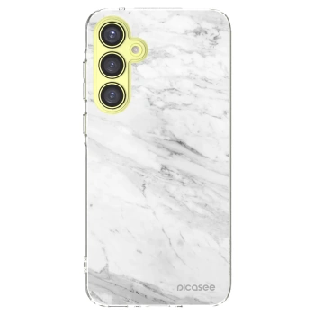Picasee silikonový průhledný obal pro Samsung Galaxy A35 5G A356B - White marble