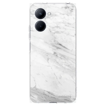Picasee silikonový průhledný obal pro Realme C33 (2023) - White marble