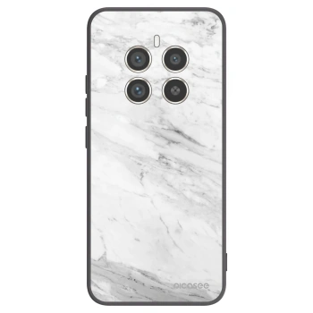 Picasee silikonový černý obal pro Realme 12 Pro 5G - White marble