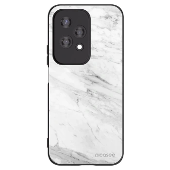 Picasee silikonový černý obal pro Honor 200 Lite - White marble