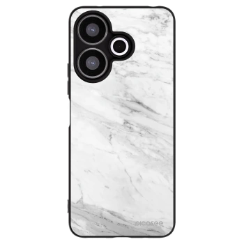 Picasee silikonový černý obal pro Xiaomi Redmi 13 4G - White marble