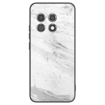 Picasee silikonový černý obal pro OnePlus 11 5G - White marble