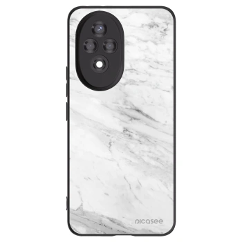 Picasee silikonový černý obal pro Honor 200 Pro 5G - White marble