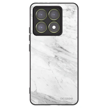 Picasee silikonový černý obal pro Xiaomi 14T - White marble