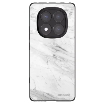 Picasee silikonový černý obal pro Xiaomi Redmi Note 14 Pro 5G - White marble