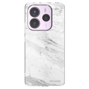Picasee silikonový průhledný obal pro Xiaomi Redmi Note 14 5G - White marble