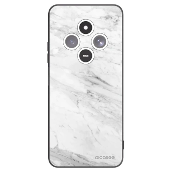 Picasee silikonový černý obal pro Xiaomi Redmi 14C - White marble
