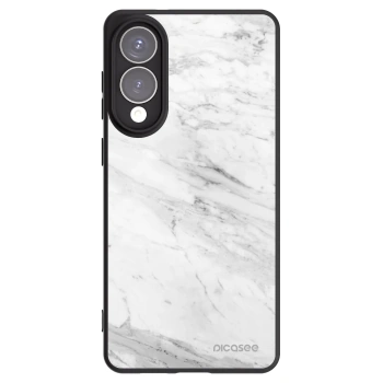 Picasee silikonový černý obal pro Samsung Galaxy S25 Edge 5G - White marble
