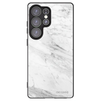 Picasee silikonový černý obal pro Samsung Galaxy S25 Ultra 5G - White marble