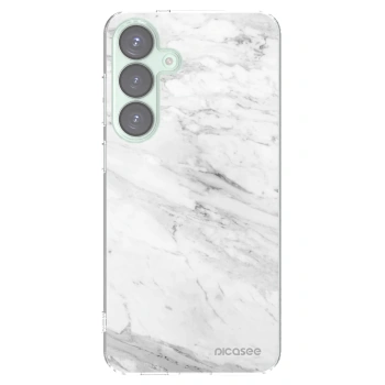 Picasee silikonový průhledný obal pro Samsung Galaxy S25+ 5G - White marble