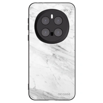 Picasee silikonový černý obal pro Honor Magic7 Pro 5G - White marble