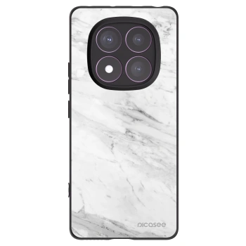 Picasee silikonový černý obal pro Xiaomi Redmi Note 14 Pro 4G - White marble