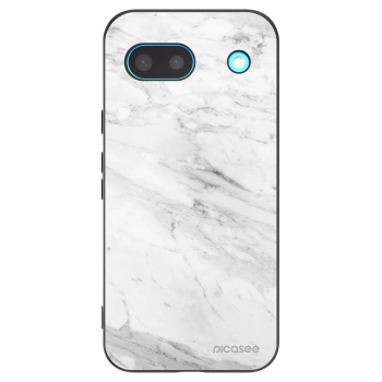 Picasee silikonový černý obal pro Google Pixel 8 - White marble