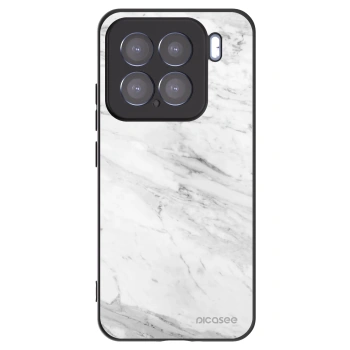 Picasee silikonový černý obal pro Xiaomi 15 - White marble