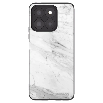 Picasee silikonový černý obal pro Honor X8c - White marble