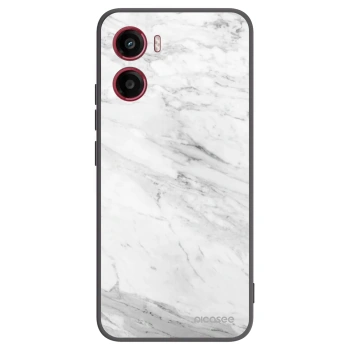 Picasee silikonový černý obal pro Motorola Moto G05 - White marble
