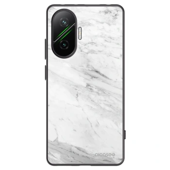 Picasee silikonový černý obal pro Xiaomi Poco F7 Pro 5G - White marble