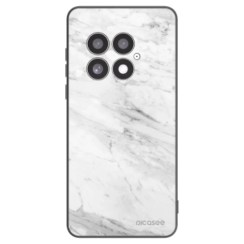 Picasee silikonový černý obal pro OnePlus 13 5G - White marble