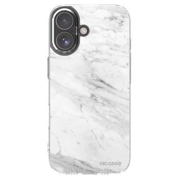 Picasee silikonový průhledný obal pro Apple iPhone 17 - White marble