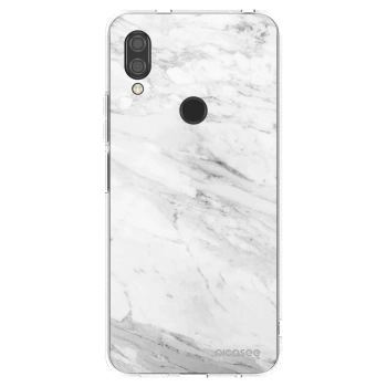 Picasee silikonový průhledný obal pro Xiaomi Redmi 7 - White marble