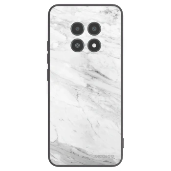 Picasee silikonový černý obal pro Realme 12X - White marble