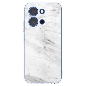 Picasee silikonový průhledný obal pro Xiaomi Redmi 15C 4G - White marble