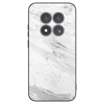 Picasee silikonový černý obal pro Xiaomi Redmi Note 15 Pro 4G - White marble