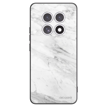 Picasee silikonový černý obal pro Xiaomi Redmi Note 15 - White marble