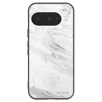 Picasee silikonový černý obal pro Google Pixel 10 - White marble