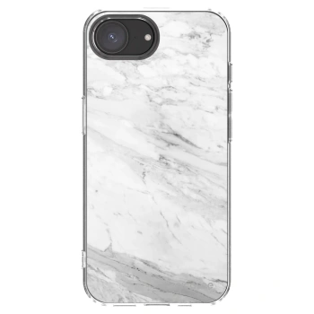 Picasee silikonový průhledný obal pro Apple iPhone 17e - White marble
