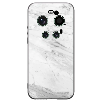 Picasee silikonový černý obal pro Xiaomi 17 Ultra - White marble