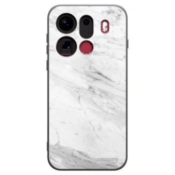 Picasee silikonový černý obal pro OPPO Find X9 Pro - White marble
