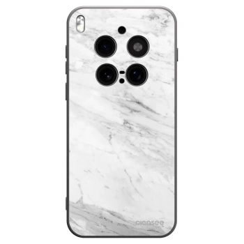 Picasee silikonový černý obal pro Vivo X300 Pro - White marble