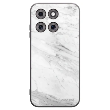 Picasee silikonový černý obal pro Motorola Moto G77 - White marble