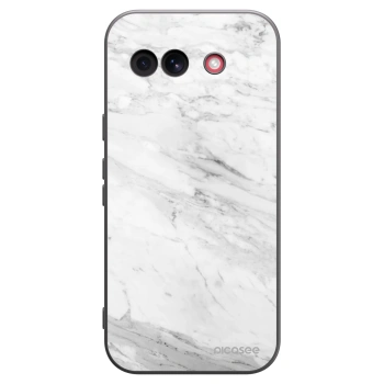Picasee silikonový černý obal pro Google Pixel 10a - White marble