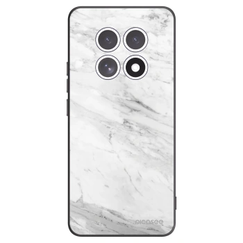 Picasee silikonový černý obal pro Xiaomi Redmi Note 15 5G - White marble