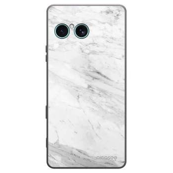 Picasee silikonový černý obal pro Sony Xperia 10 VII - White marble