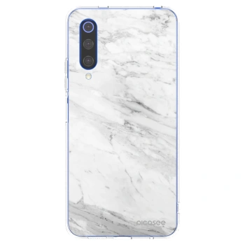 Picasee silikonový průhledný obal pro Xiaomi Mi 9 SE - White marble