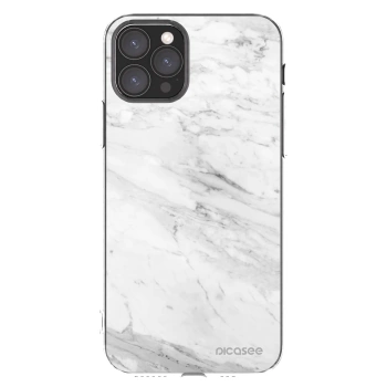 Picasee silikonový průhledný obal pro Apple iPhone 11 Pro - White marble