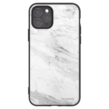 Picasee silikonový černý obal pro Apple iPhone 11 Pro - White marble