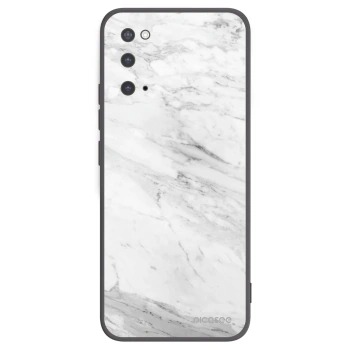 Picasee silikonový černý obal pro Samsung Galaxy S20 G980F - White marble