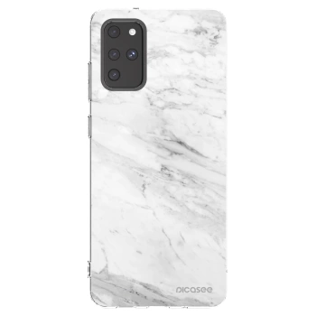 Picasee silikonový průhledný obal pro Samsung Galaxy S20+ G985F - White marble