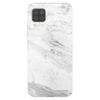 Picasee silikonový průhledný obal pro Huawei P40 Lite - White marble