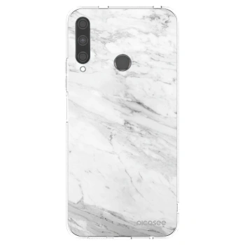 Picasee silikonový průhledný obal pro Huawei P40 Lite E - White marble