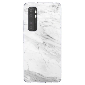 Picasee silikonový průhledný obal pro Xiaomi Mi Note 10 Lite - White marble
