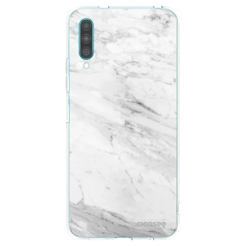 Picasee silikonový průhledný obal pro Samsung Galaxy A30s A307F - White marble